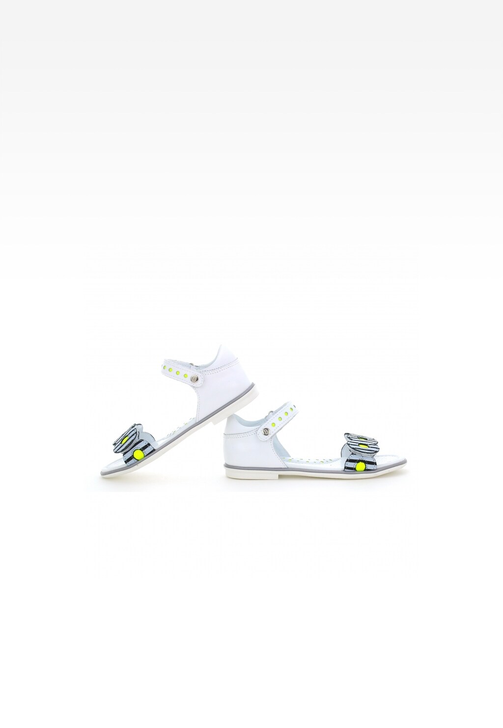 Sandały BARTEK T-86167/R87, dla dziewcząt, biało-czarny Widok 6