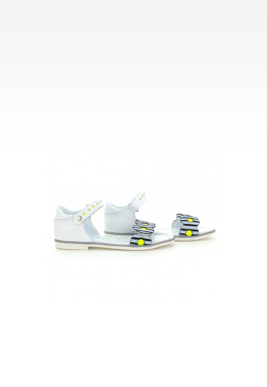 Sandały BARTEK T-86167/R87, dla dziewcząt, biało-czarny Widok 7