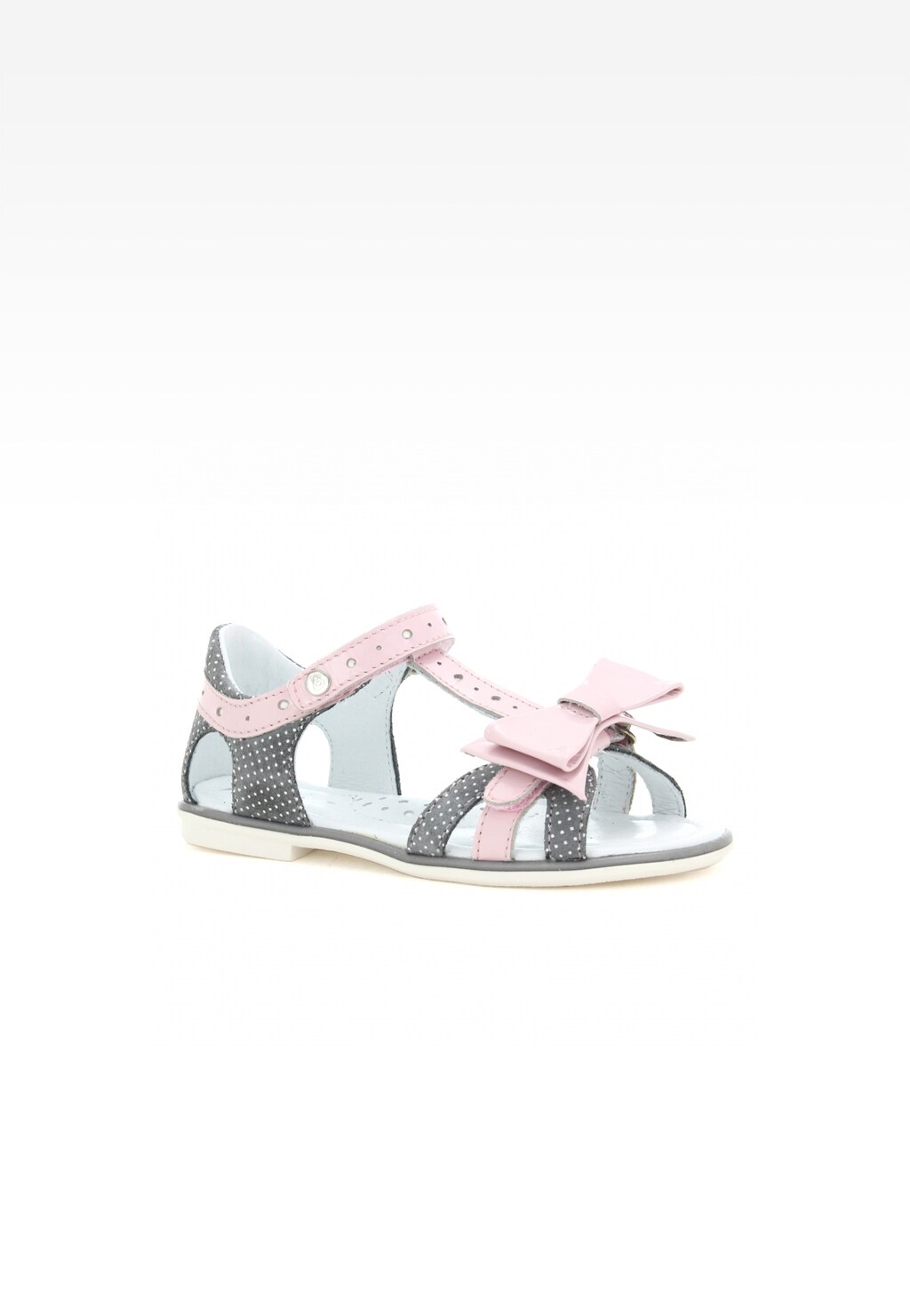 Sandały BARTEK W-36182/1G7, dla dziewcząt, szaro-różowy Widok 1