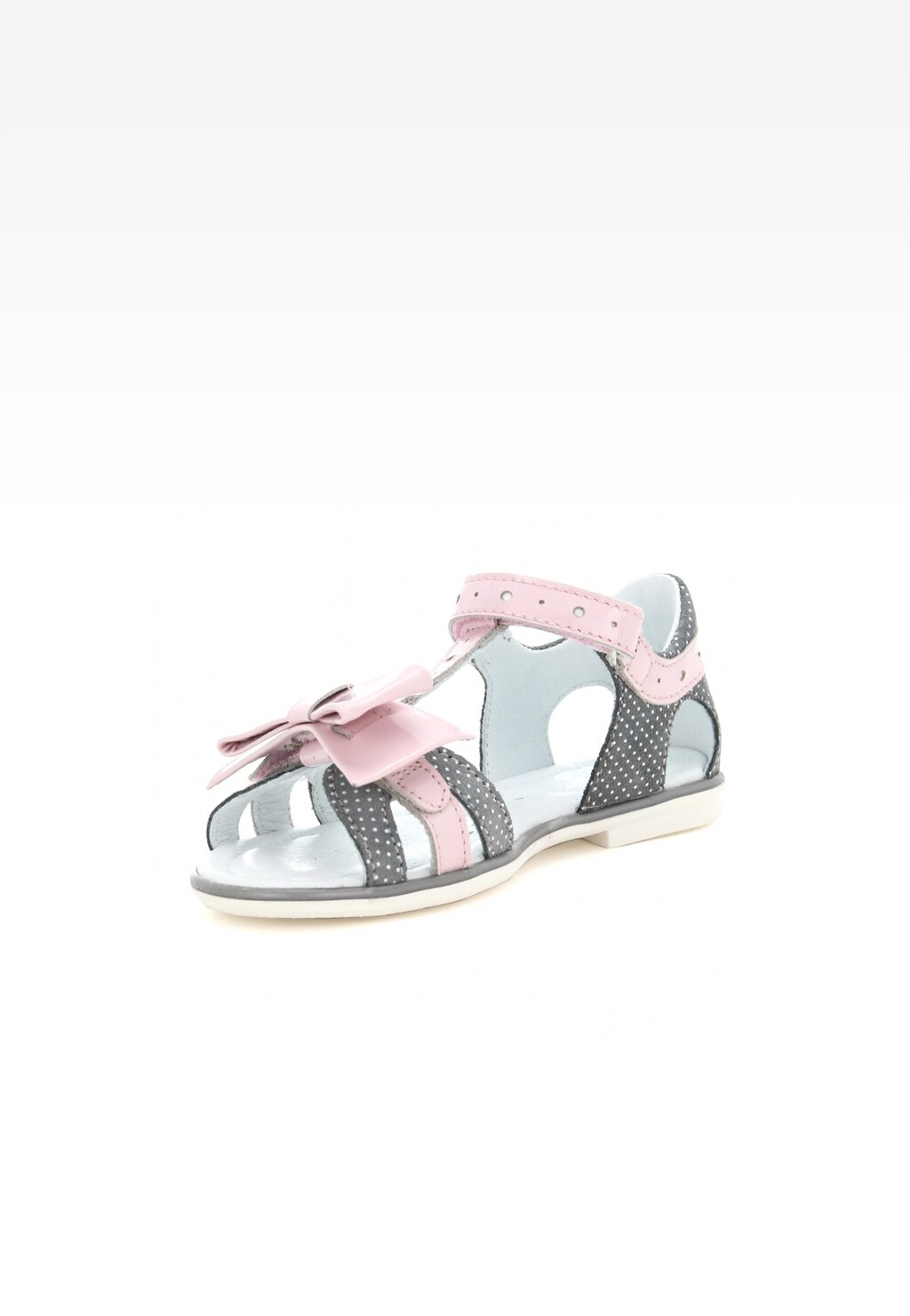 Sandały BARTEK W-36182/1G7, dla dziewcząt, szaro-różowy Widok 3