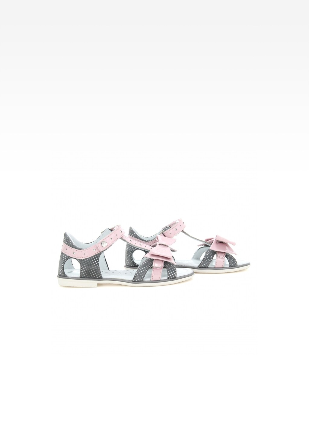 Sandały BARTEK W-36182/1G7, dla dziewcząt, szaro-różowy Widok 6