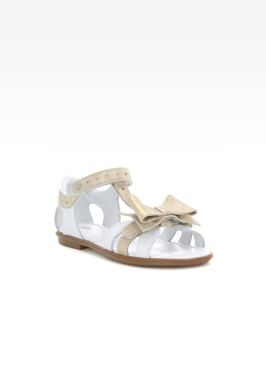 Sandały BARTEK W-59182/1MV II, dla dziewcząt, biało-złoty Widok 2