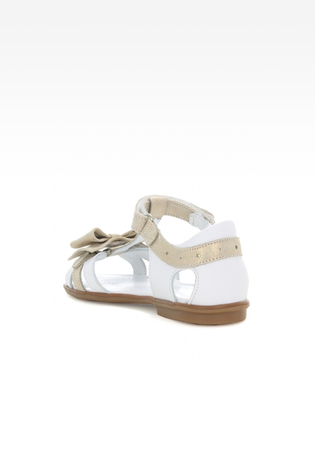 Sandały BARTEK W-59182/1MV II, dla dziewcząt, biało-złoty Widok 5
