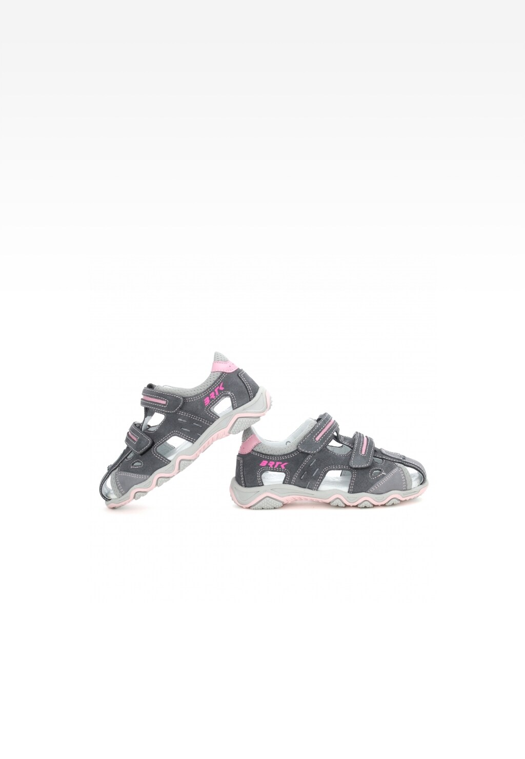 Sandały BARTEK T-16682-3/1G7, dla dziewcząt, szaro-różowy Widok 6