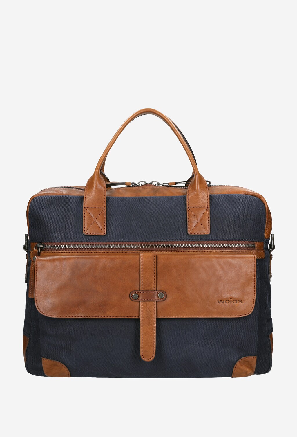 Brązowo-granatowa pojemna torba męska 80053-86 Widok 1