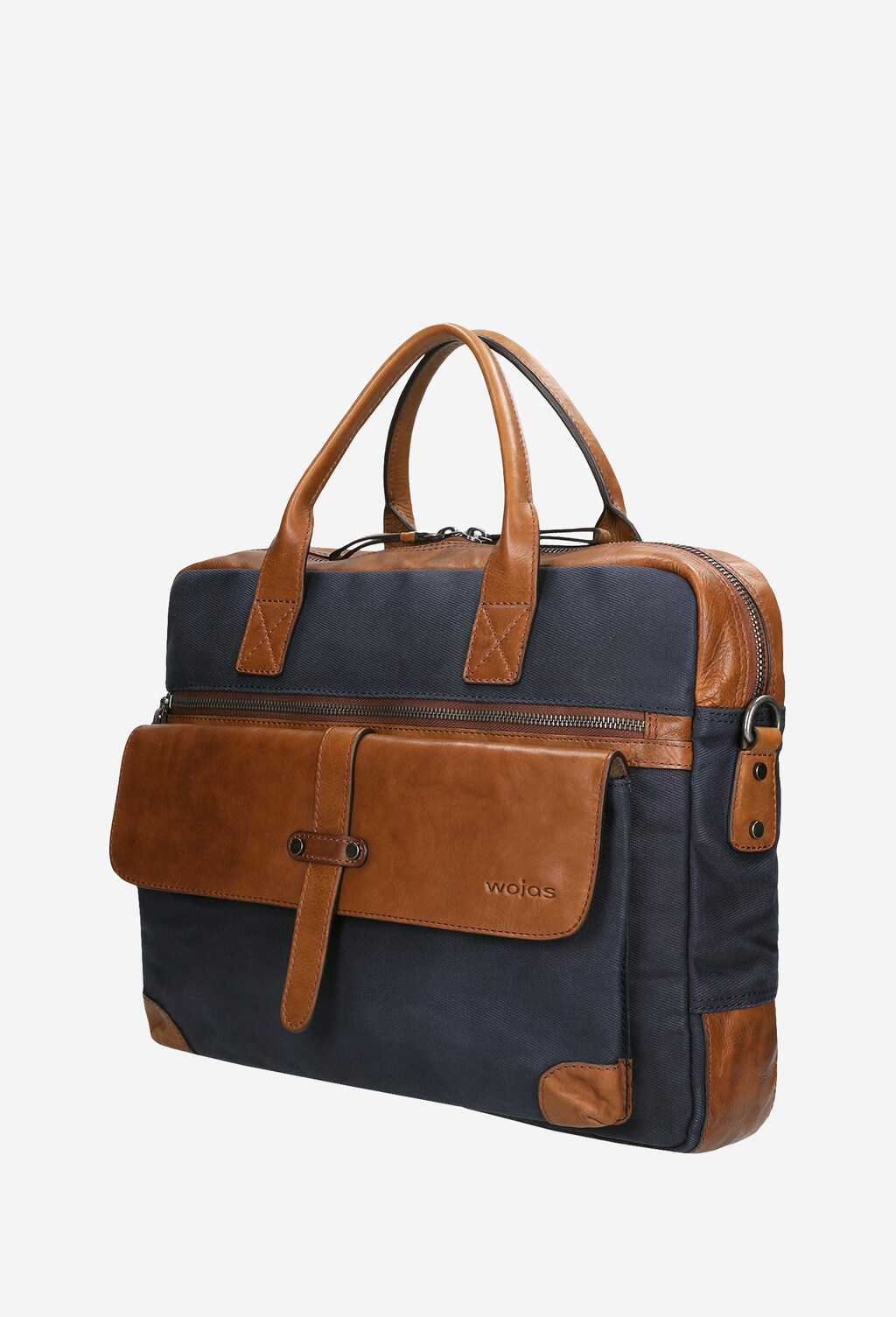 Brązowo-granatowa pojemna torba męska 80053-86 Widok 2