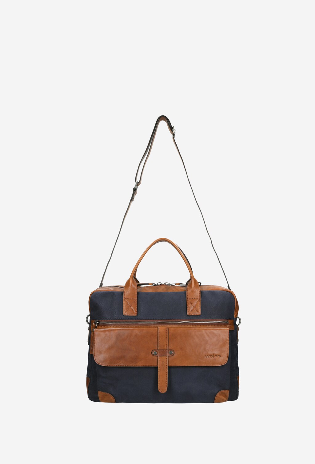 Brązowo-granatowa pojemna torba męska 80053-86 Widok 4