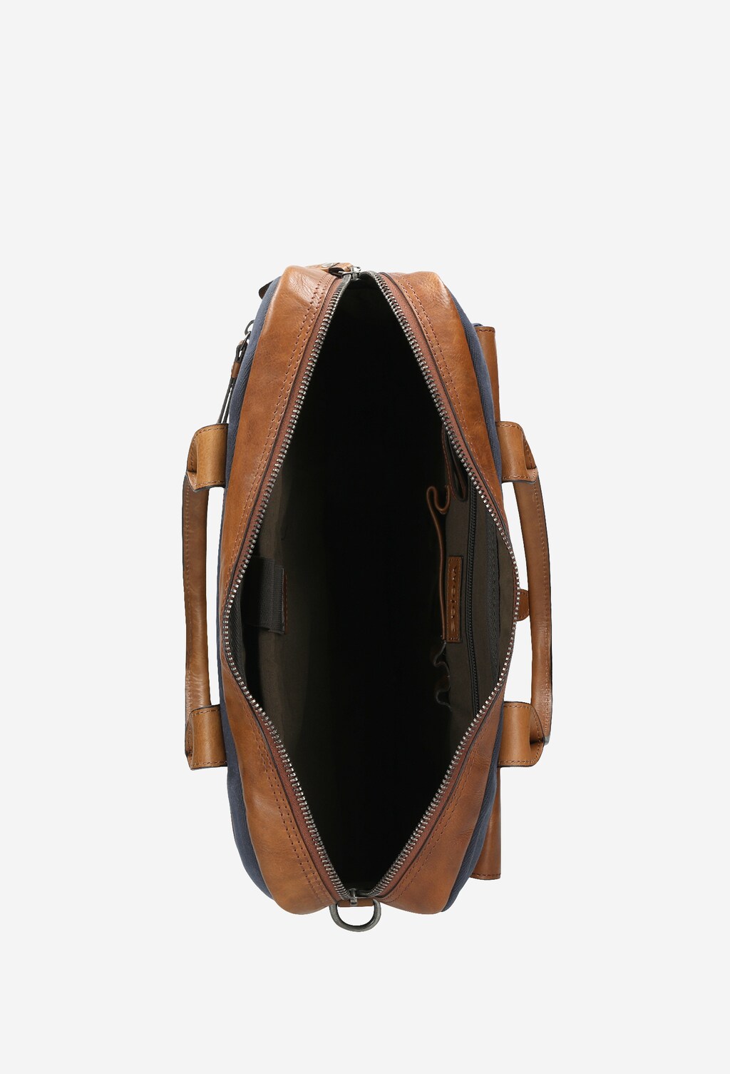 Brązowo-granatowa pojemna torba męska 80053-86 Widok 5