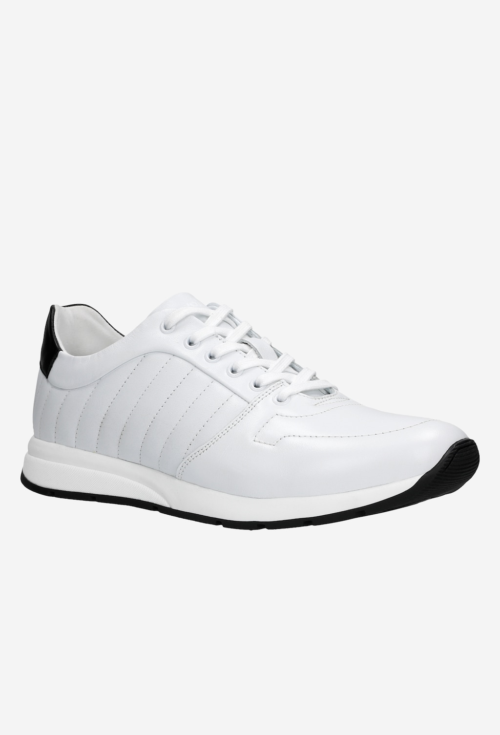 Białe sportowe półbuty męskie z czarną wstawką 10020-59 Widok 3