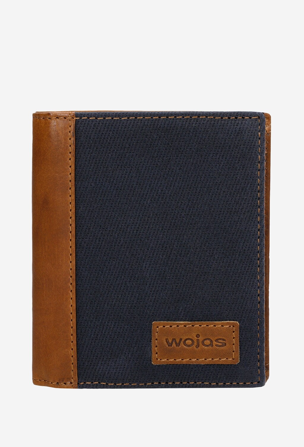 Brązowo-granatowy portfel męski z łączonych materiałów 91004-86 Widok 1