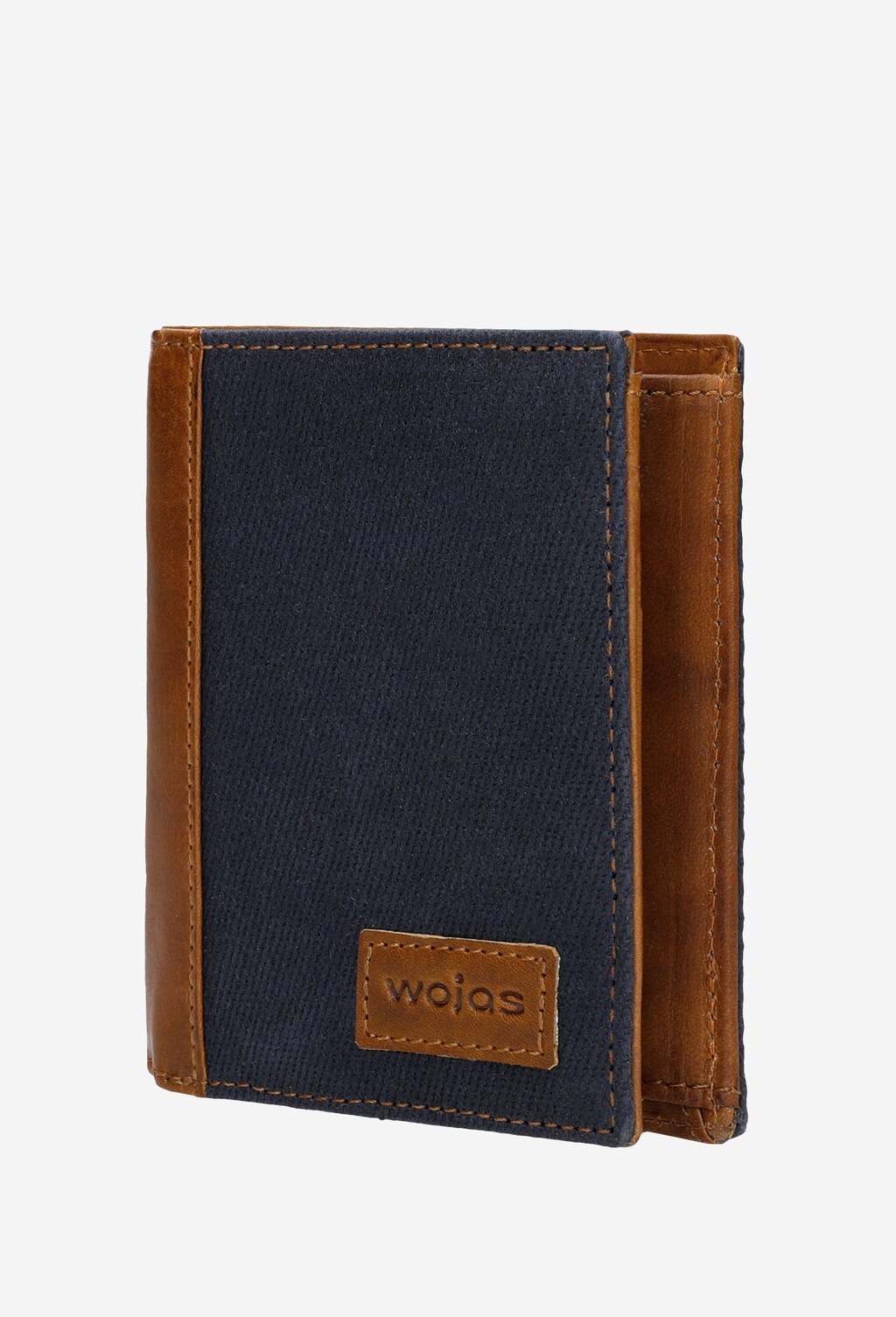 Brązowo-granatowy portfel męski z łączonych materiałów 91004-86 Widok 2