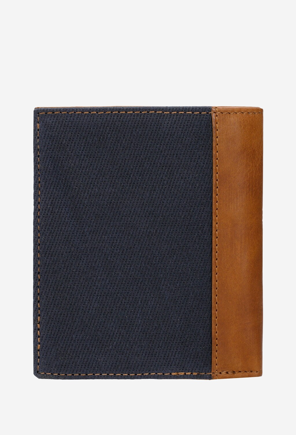 Brązowo-granatowy portfel męski z łączonych materiałów 91004-86 Widok 3