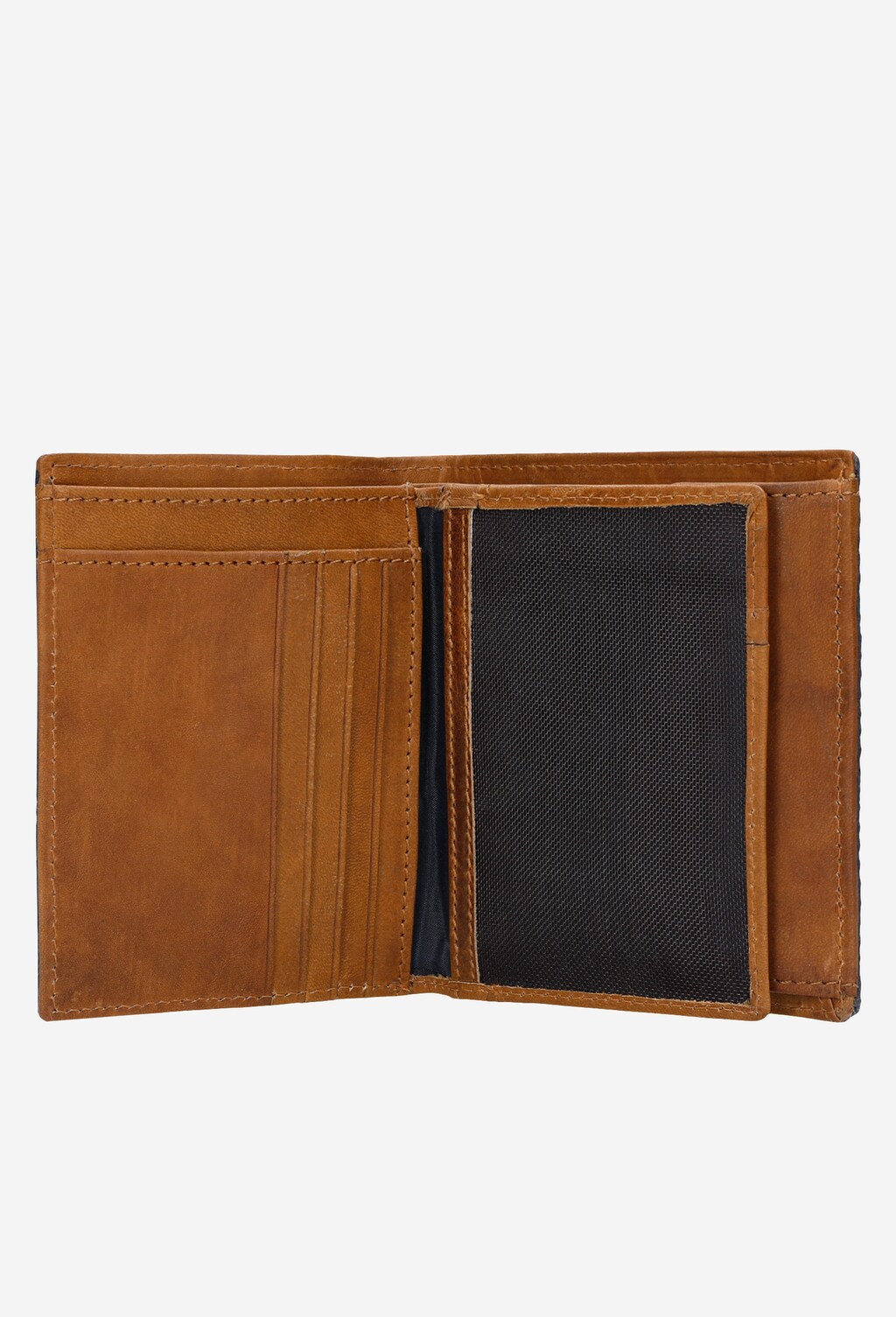 Brązowo-granatowy portfel męski z łączonych materiałów 91004-86 Widok 4
