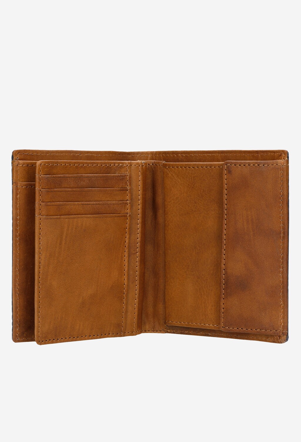 Brązowo-granatowy portfel męski z łączonych materiałów 91004-86 Widok 5