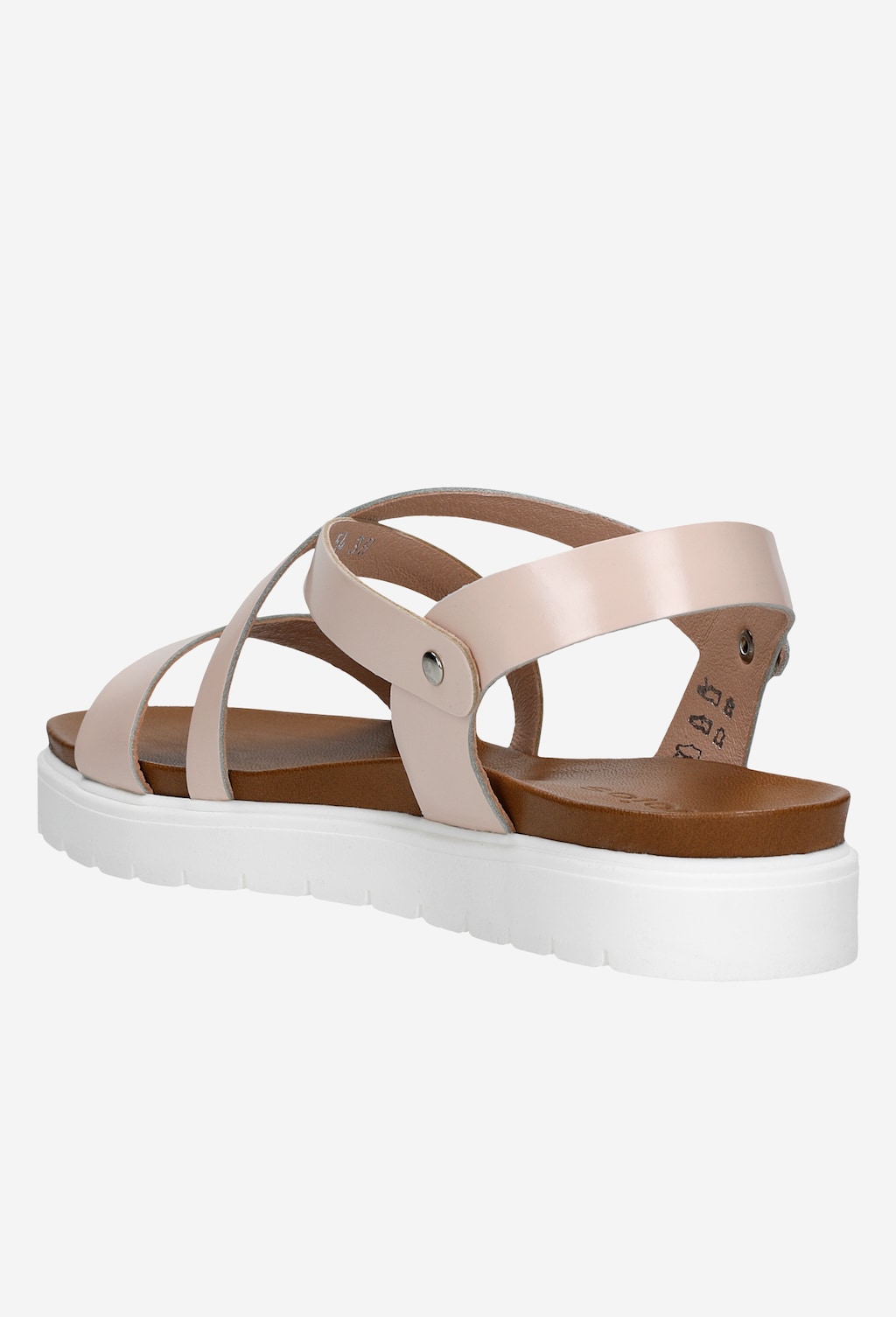 Delikatne różowe sandały damskie z białą podeszwą idealne na lato 76014-54 Widok 4