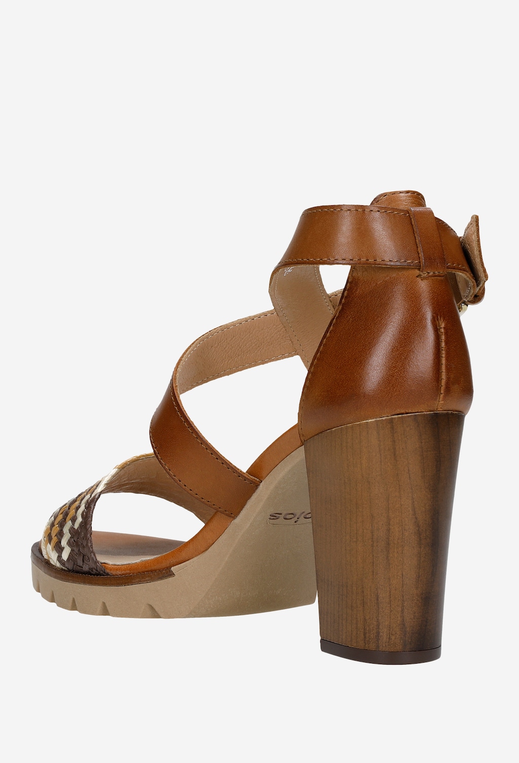 Brązowe sandały damskie na słupku z minikolekcji offbeat artisan 76031-82 Widok 3