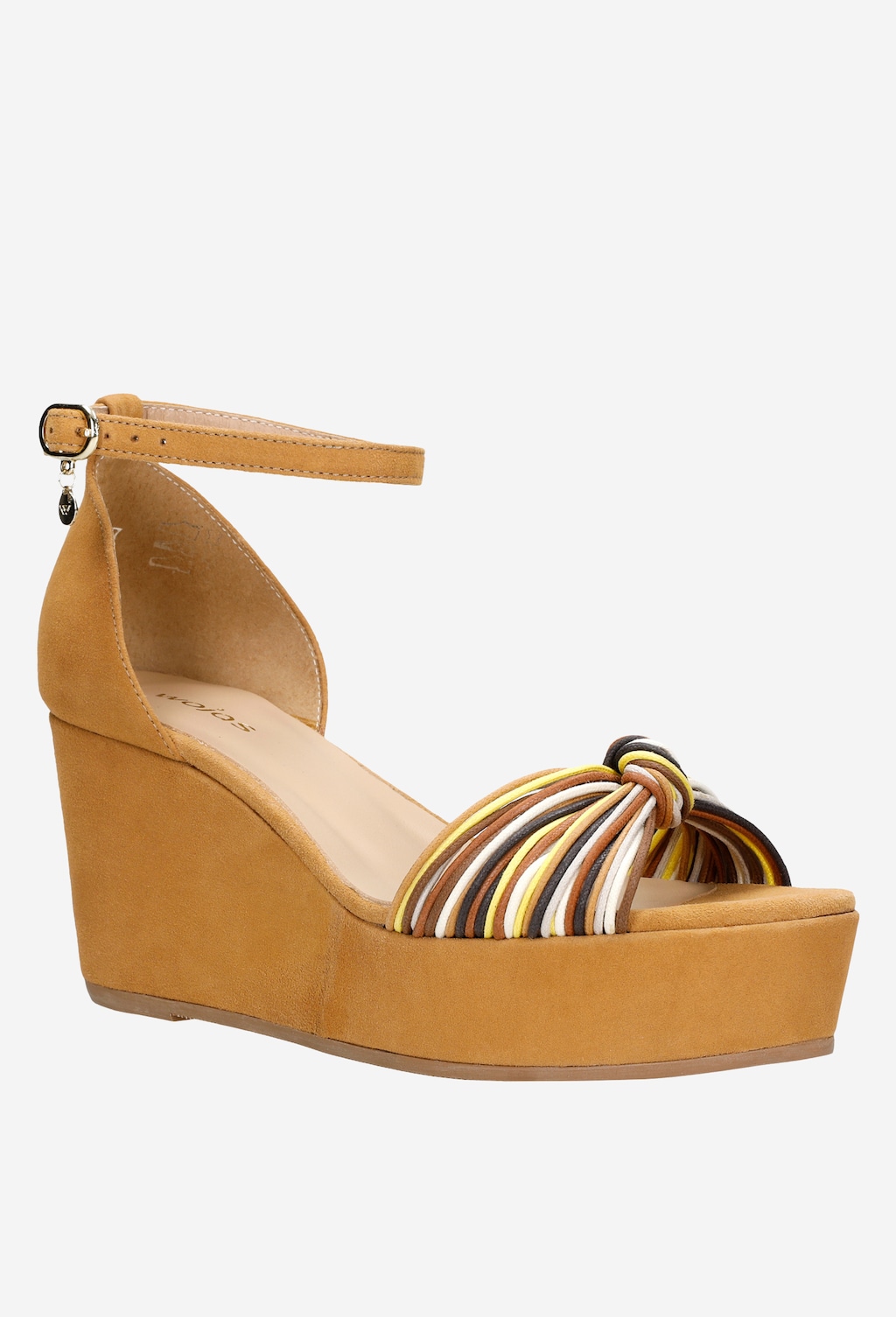 Jasnobrązowe sandały damskie na koturnie z minikolekcji POWER CORD 76025-63 Widok 2