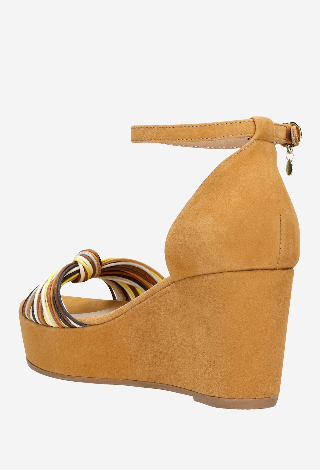 Jasnobrązowe sandały damskie na koturnie z minikolekcji POWER CORD 76025-63 Widok 3