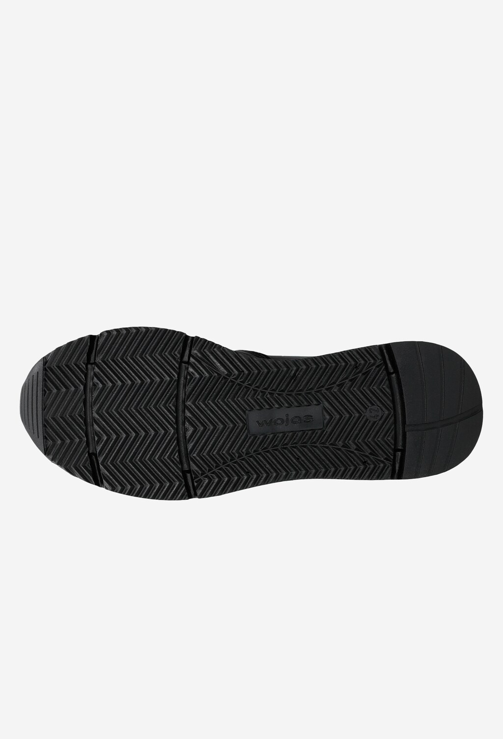 Czarne sportowe półbuty męskie ze skóry licowej na wysokiej podeszwie 46042-50 Widok 6