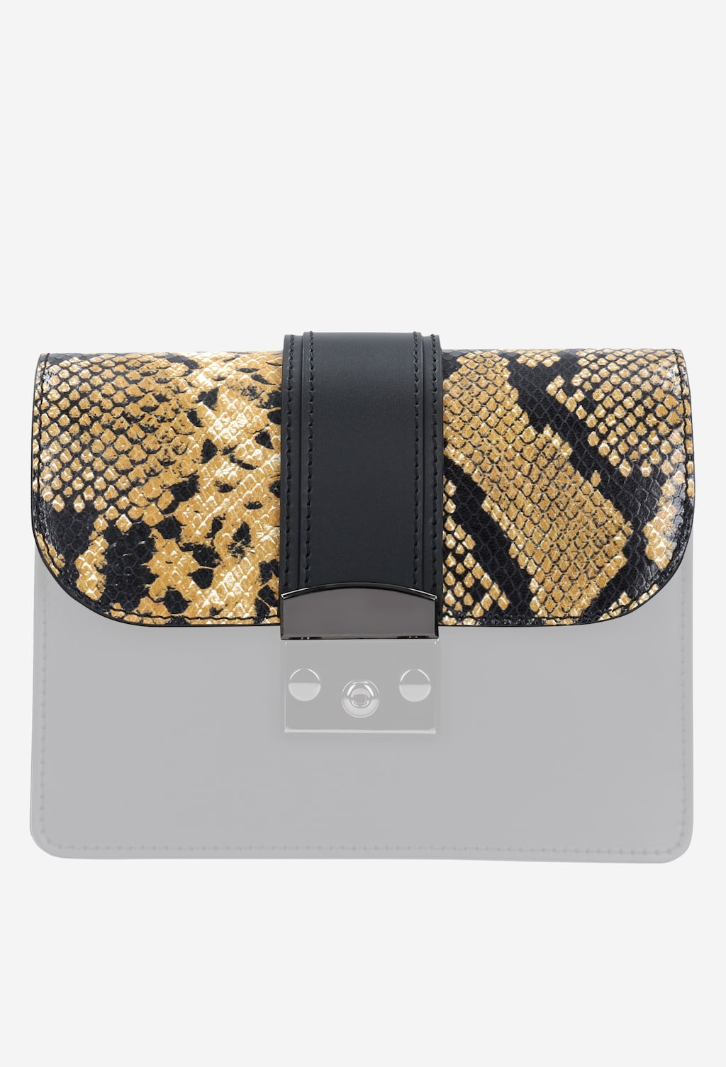 Klapka do torebki z wężowym motywem  80056-08 Widok 1