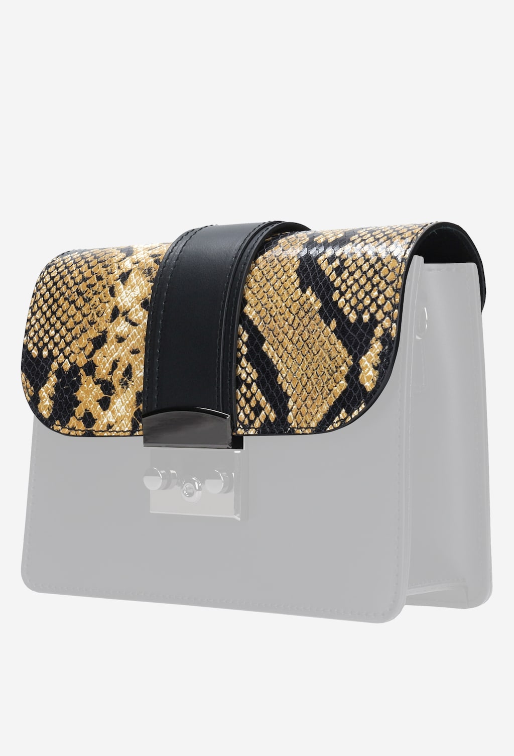Klapka do torebki z wężowym motywem  80056-08 Widok 2