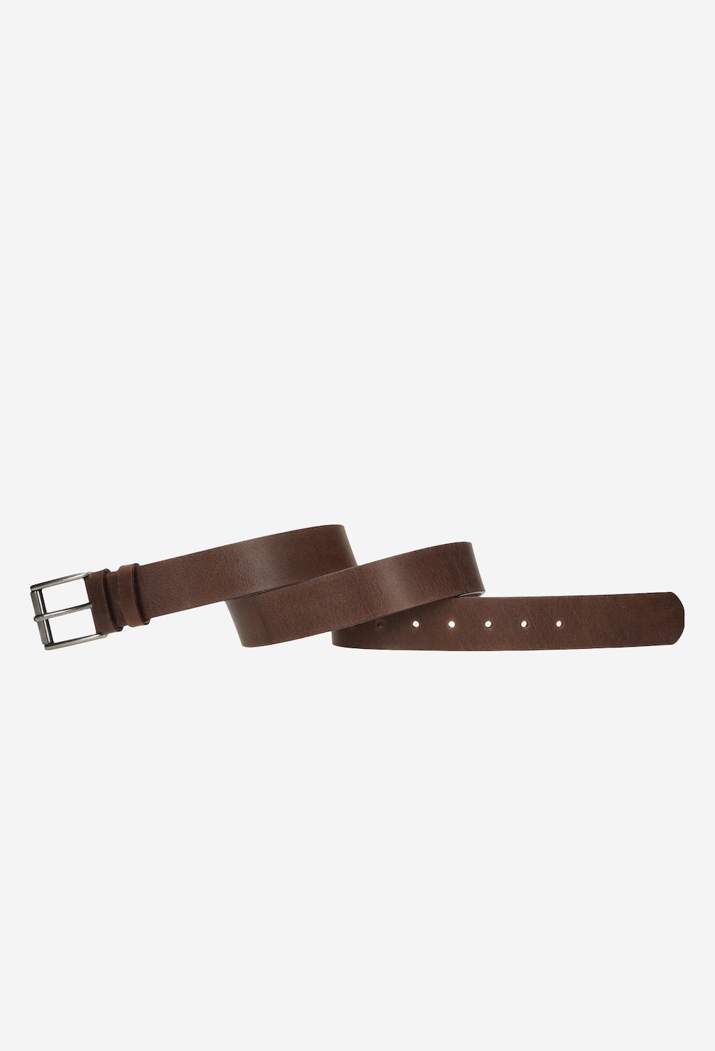 Brązowy pasek męski ze skóry licowej z otwartą klamrą 93002-52 Widok 2