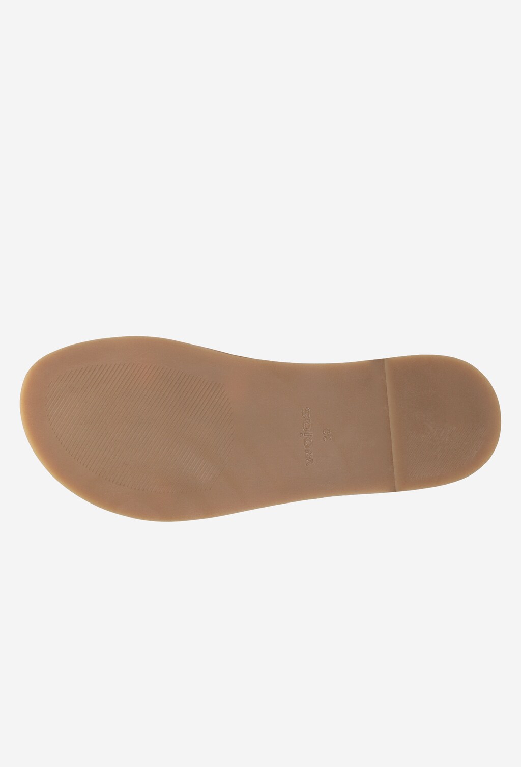 Brązowe klapki damskie ze skóry licowej na płaskiej podeszwie  74009-53 Widok 5