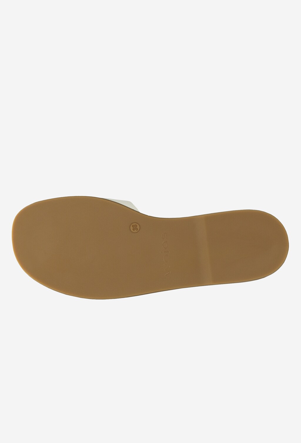 Eleganckie Beżowe klapki damskie na ciemnej płaskiej podeszwie 74006-54 Widok 5