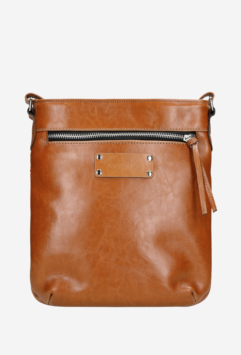 Brązowa listonoszka ze skóry licowej 80037-54 Widok 3