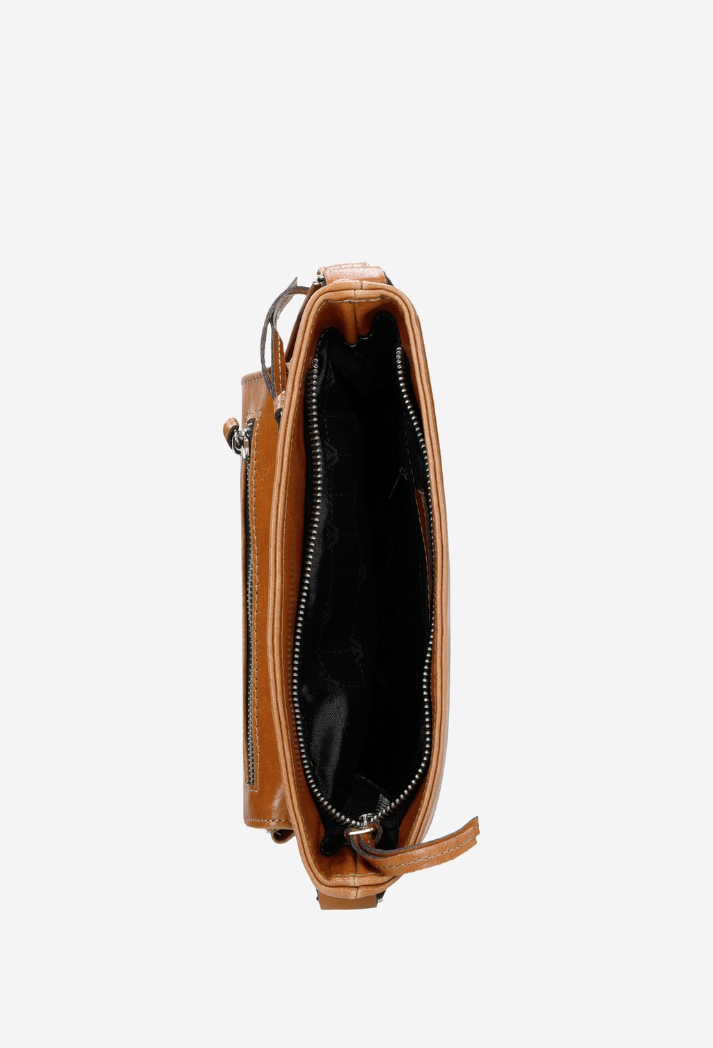 Brązowa listonoszka ze skóry licowej 80037-54 Widok 5