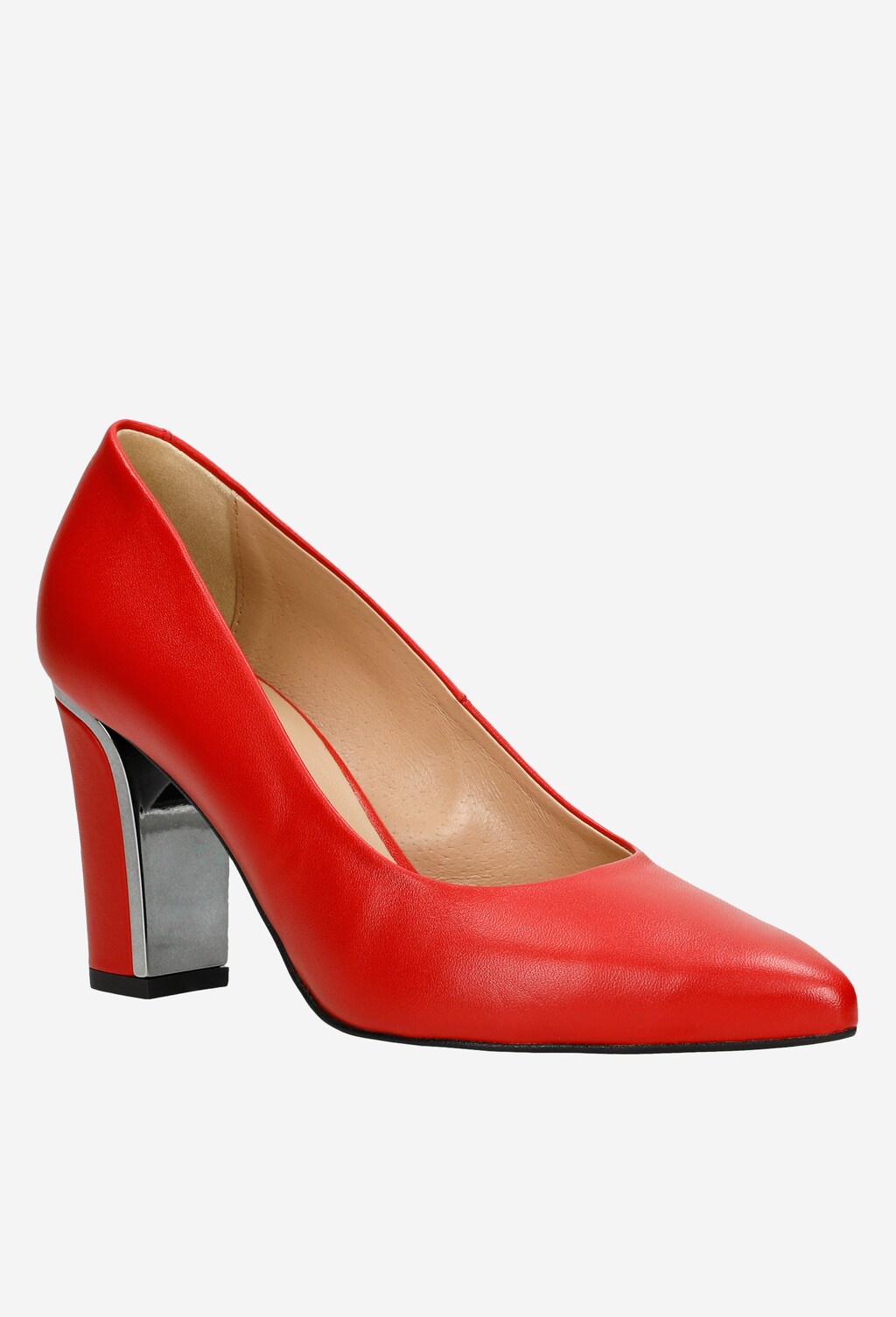 Kožené elegantné dámske lodičky vo farbách lásky 35044-55 Widok 3