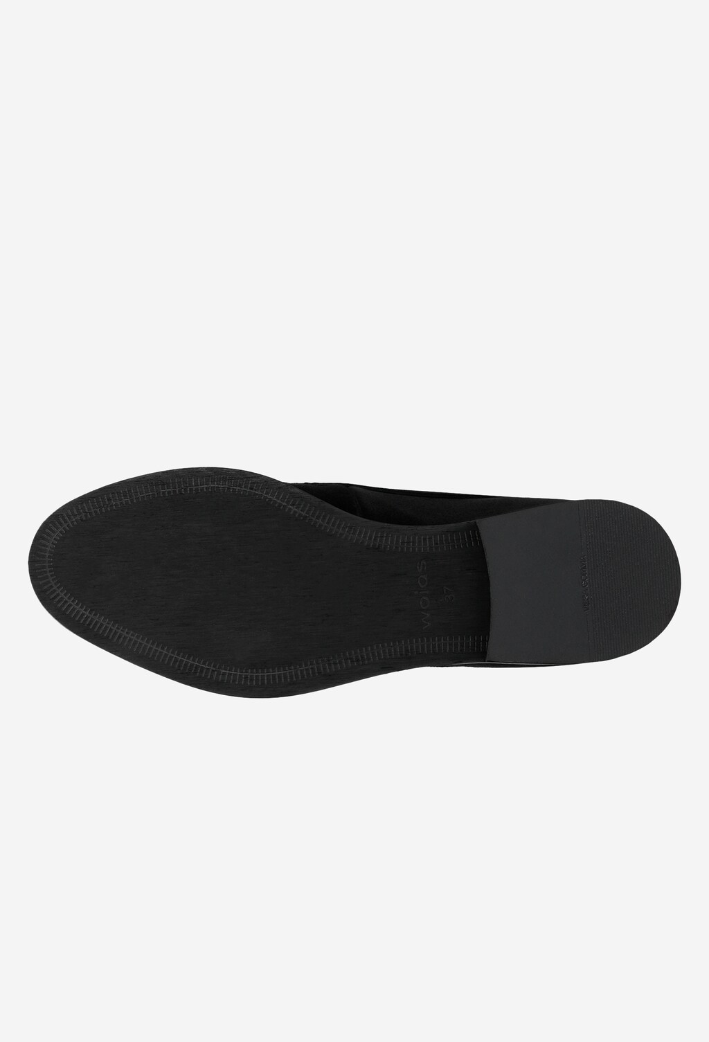 Czarne sznurowane półbuty damskie z dwoiny welurowej 46051-61 Widok 6