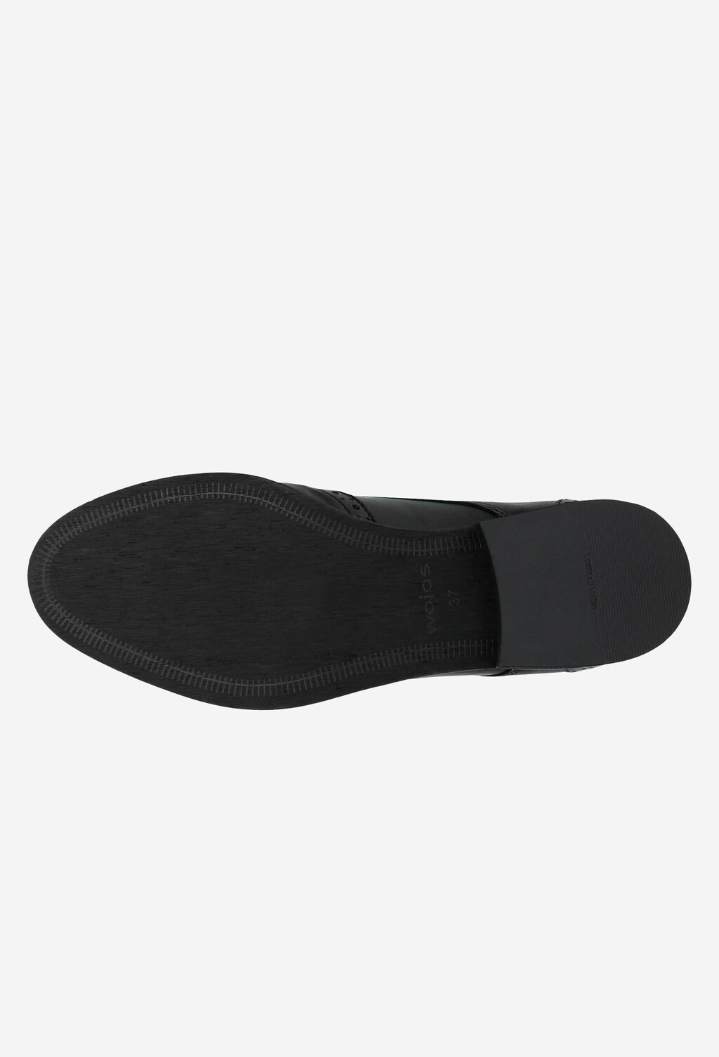 Czarne sznurowane oksfordki damskie ze skóry licowej 46033-51 Widok 6