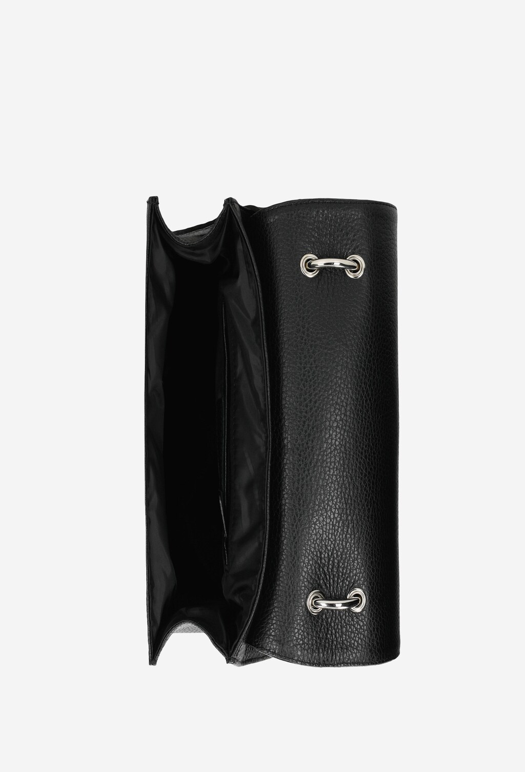 Mała czarna torebka damska na codzień ze skóry licowej tłoczonej  9850-51 Widok 5