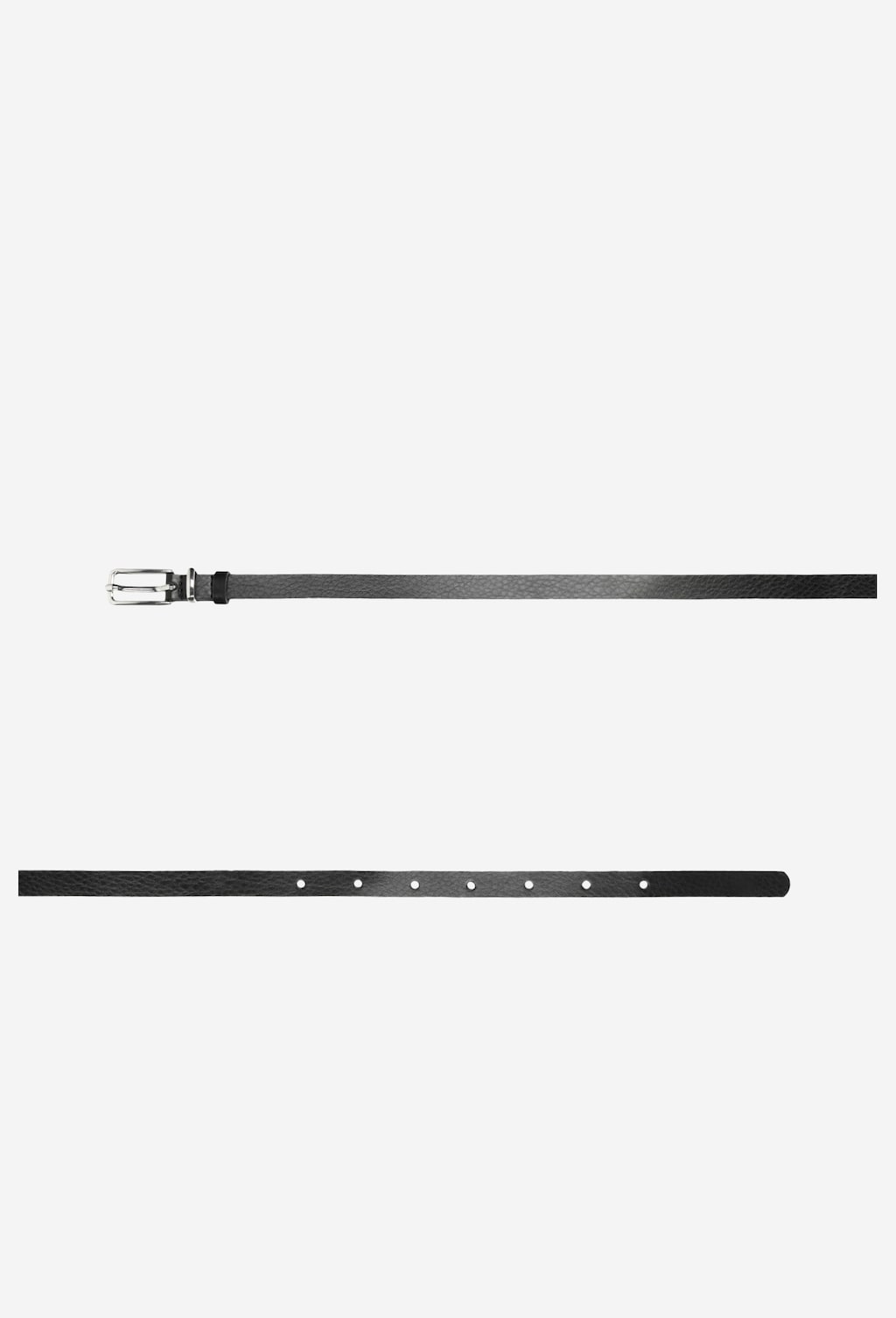 Jednoduchý a štýlový dámsky kožený opasok v čiernej farbe 93010-51 Widok 4