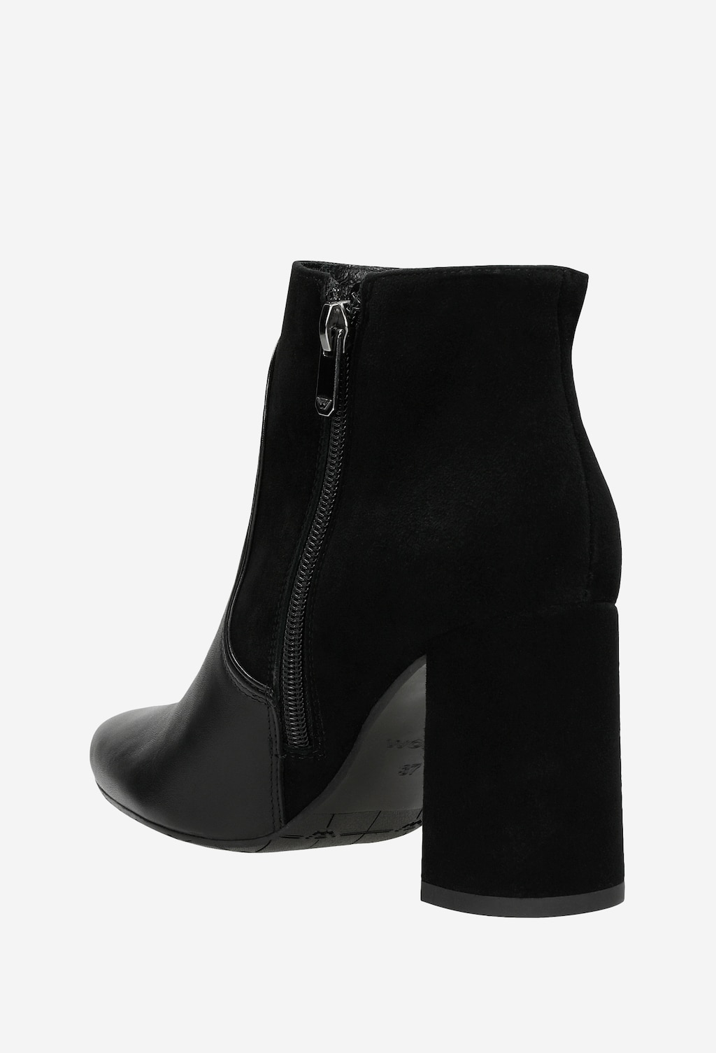 Čierne členkové čižmy na opätku pre sebavedomé krásky 55055-71 Widok 4