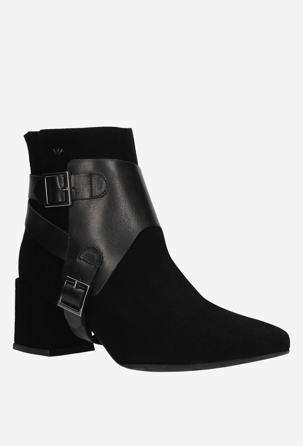 Extravagancia s koženými členkovými čižmami na opätku 55054-71 Widok 3