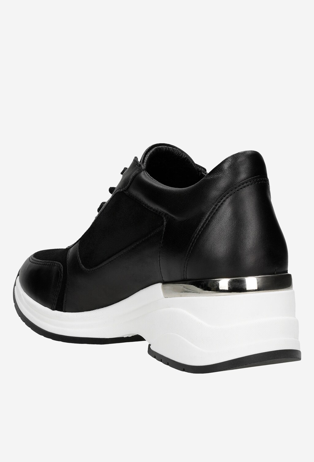 Elegantní černé botasky dámské s bílou podrážkou 46061-71 Widok 4