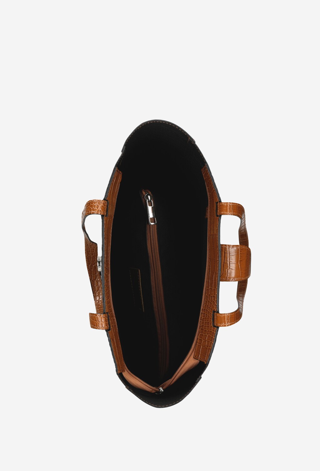 Duża brązowa torebka damska ze skóry licowej 80087-52 Widok 5