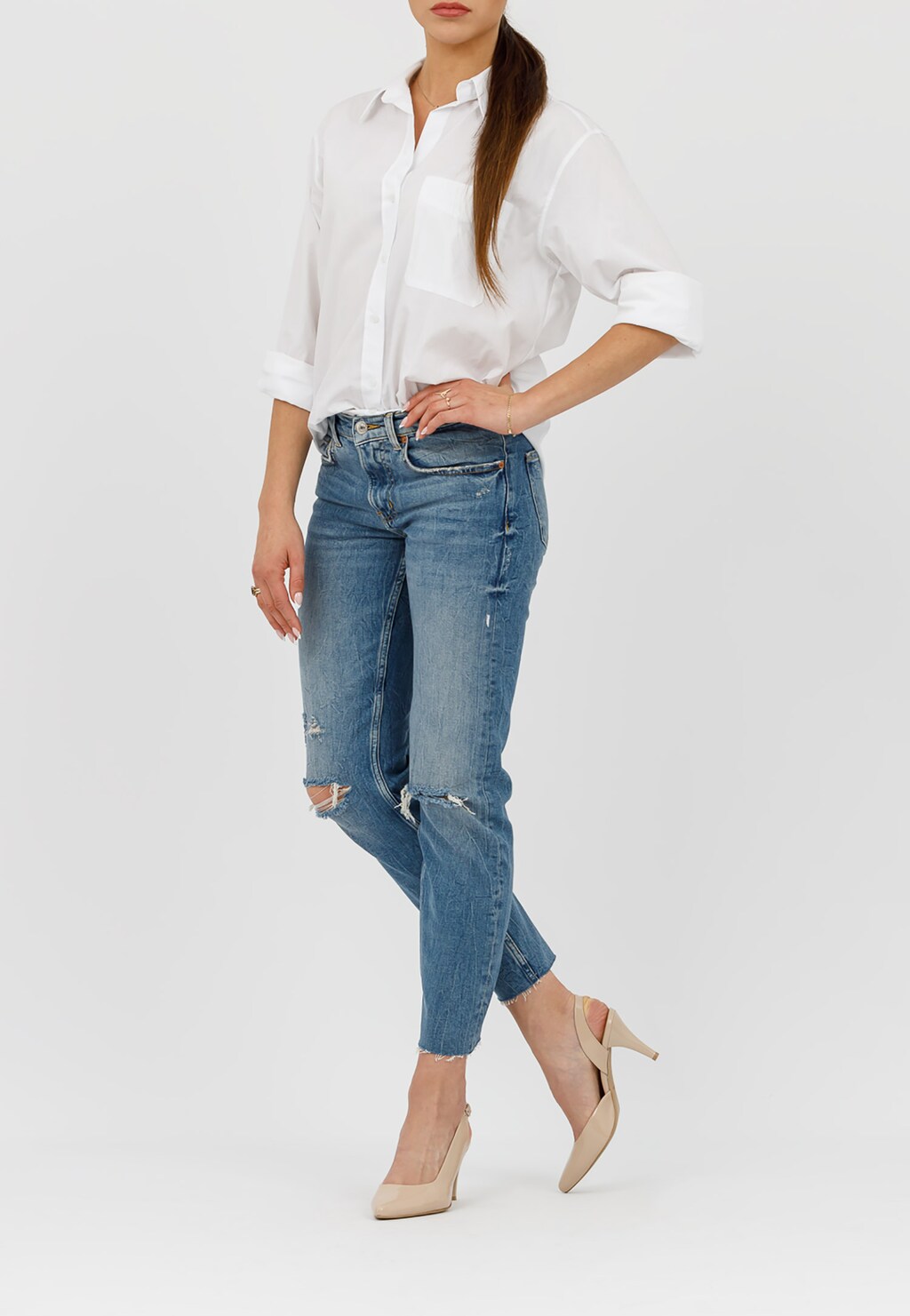 Beżowe czółenka 35032-34 Widok 1