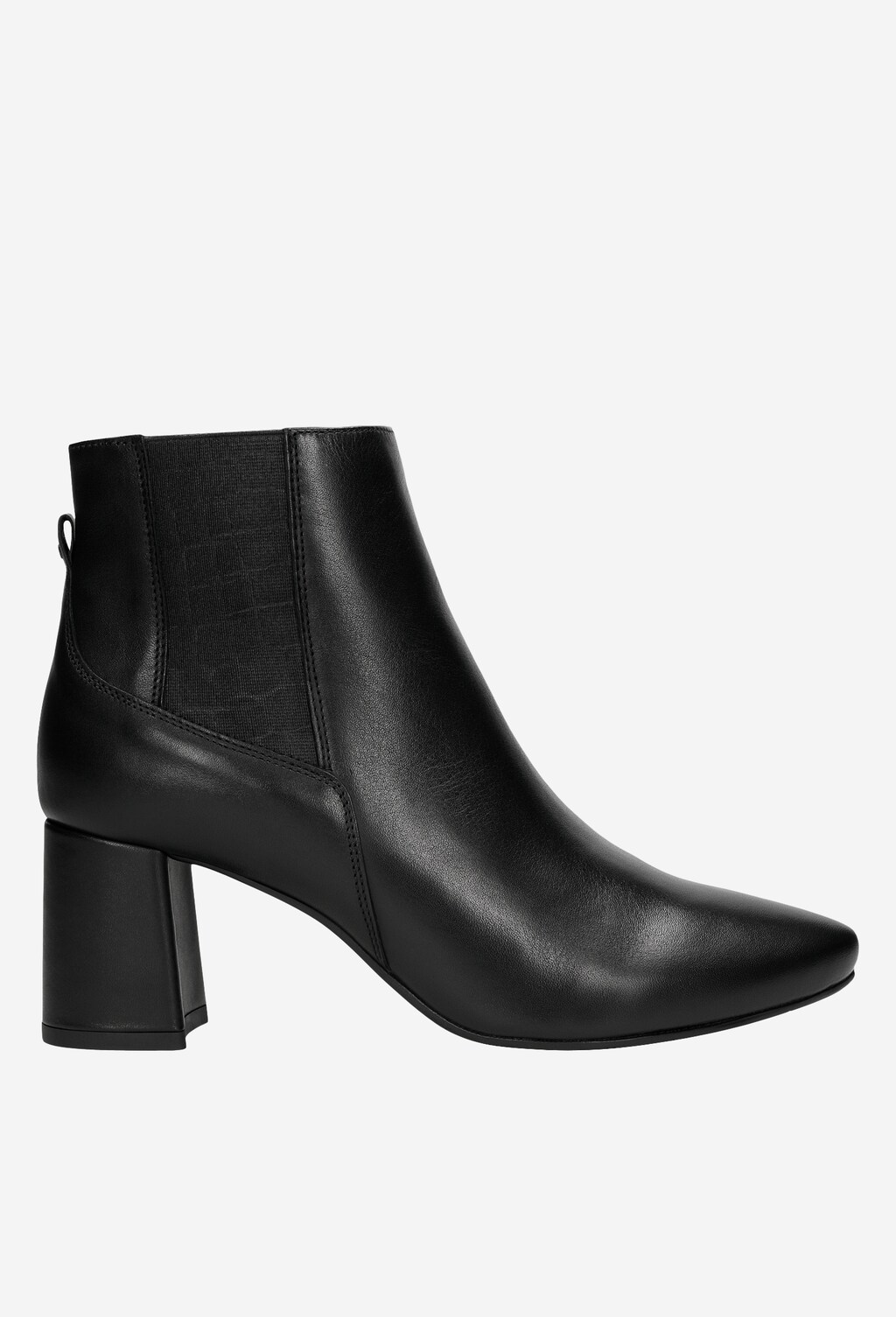 Jednoduchá elegancia s čiernymi členkovými čižmami na opätku 55023-81 Widok 2