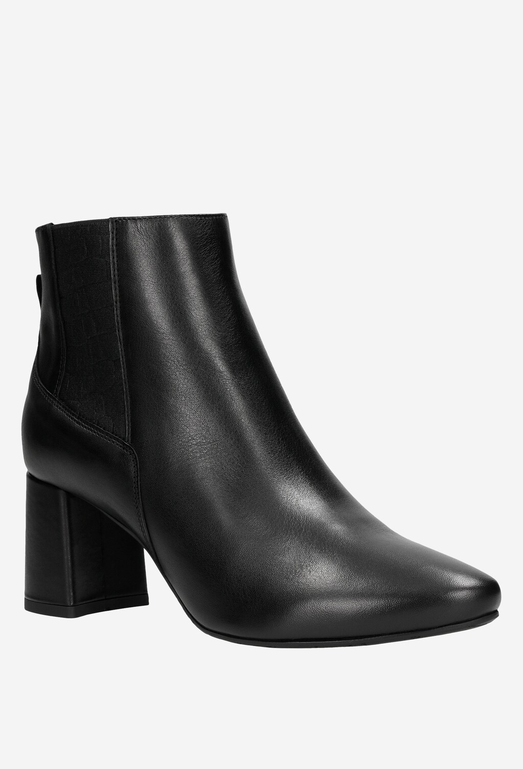 Jednoduchá elegancia s čiernymi členkovými čižmami na opätku 55023-81 Widok 3