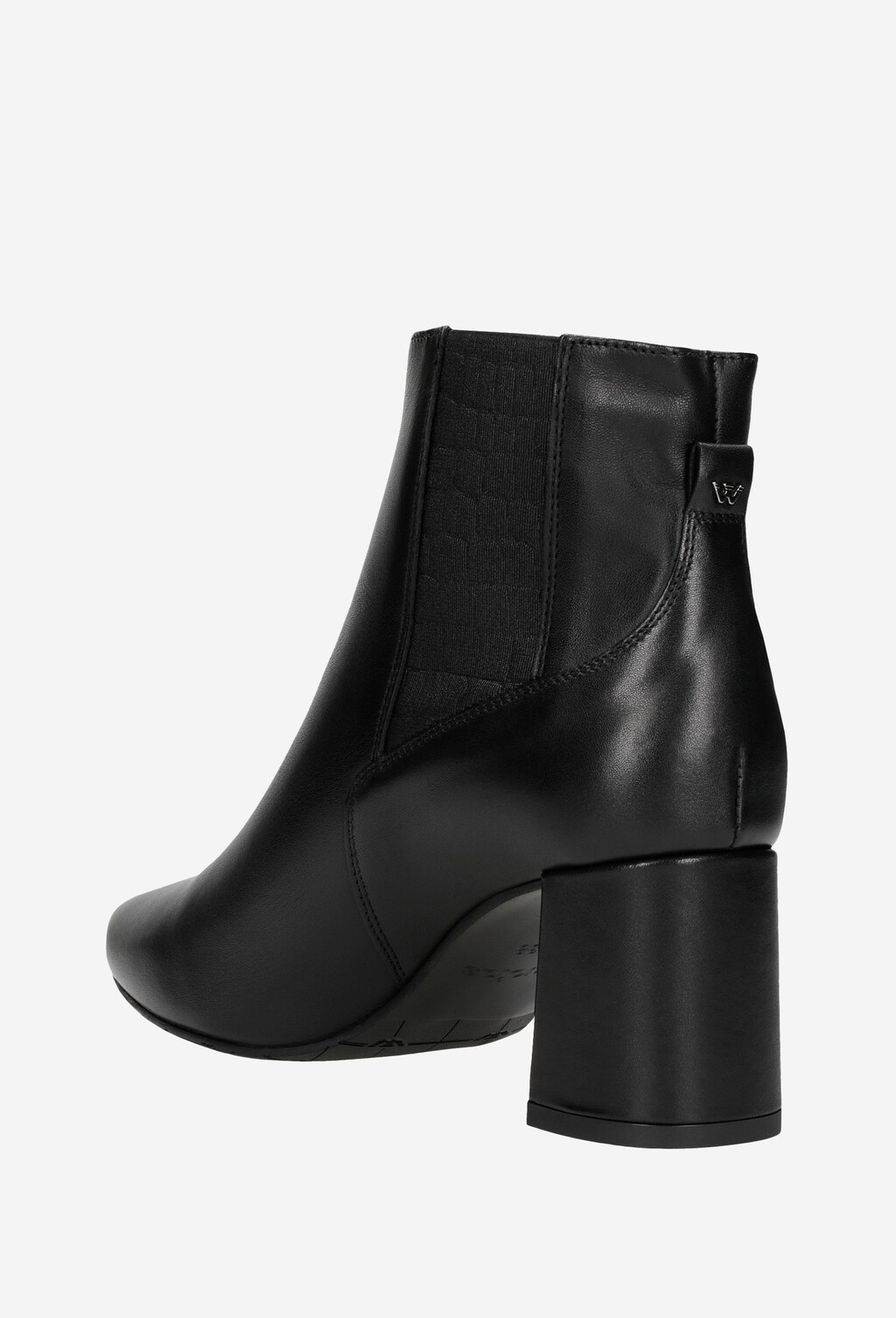 Jednoduchá elegancia s čiernymi členkovými čižmami na opätku 55023-81 Widok 4