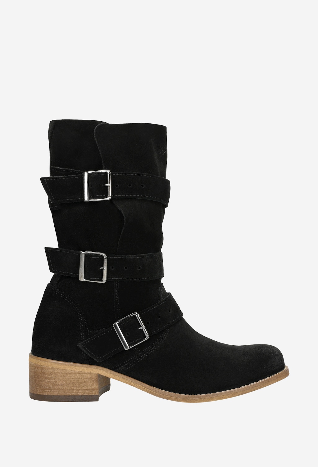 Čierne dámske členkové čižmy s troma prackami 55069-61 Widok 2