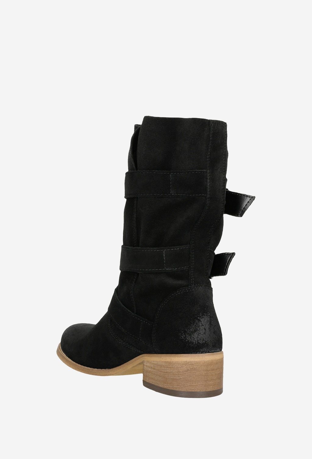 Čierne dámske členkové čižmy s troma prackami 55069-61 Widok 4