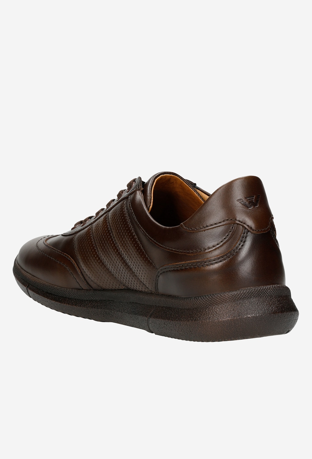 Ciemnobrązowe półbuty męskie w stylu comfort 10038-52 Widok 4