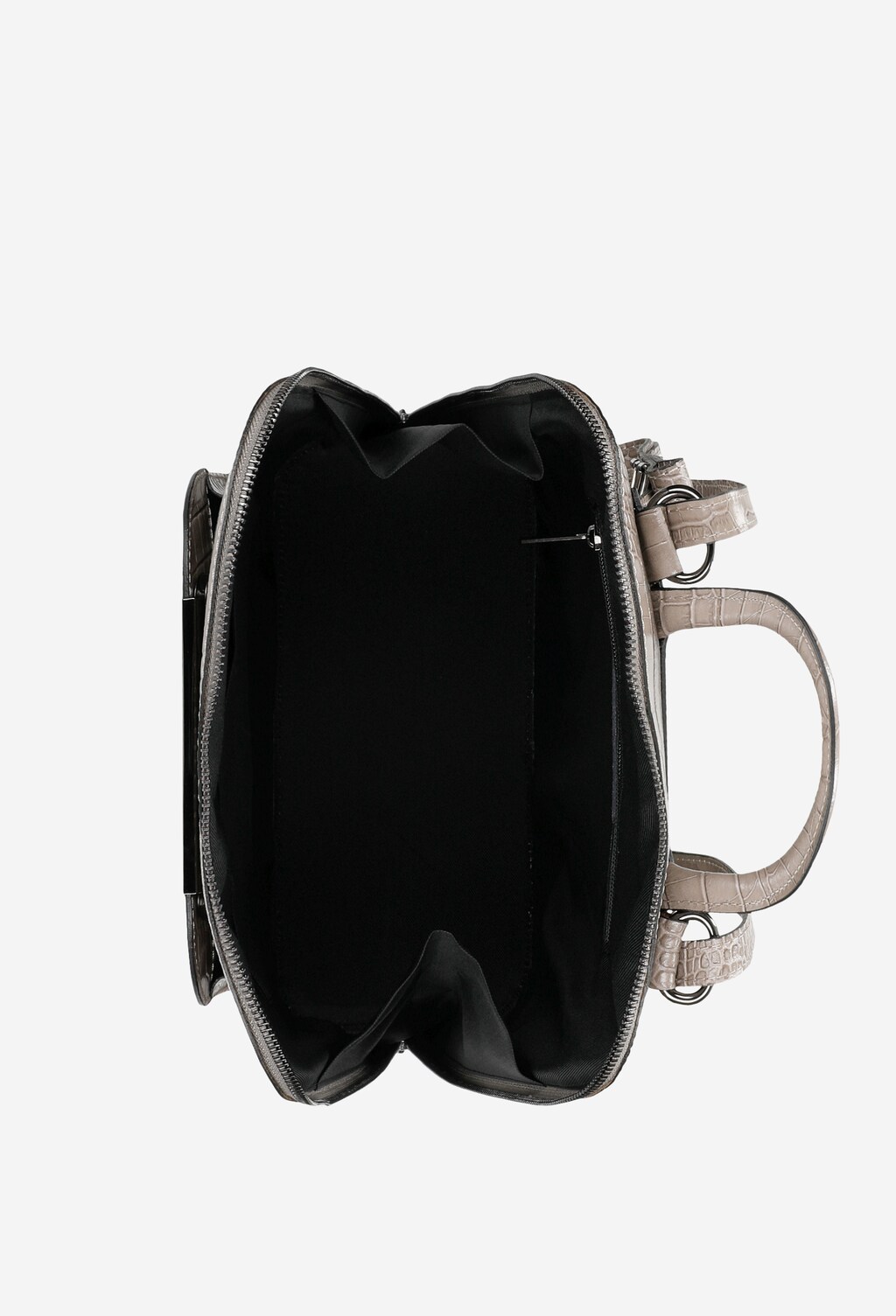 Beżowy plecak z imitacji skóry krokodyla wykonany ze skóry licowej 80057-54 Widok 5