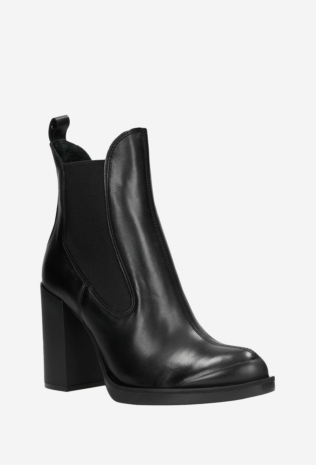 Buďte za hviezdu v čiernych členkových čižmách na opätku  55085-81 Widok 3