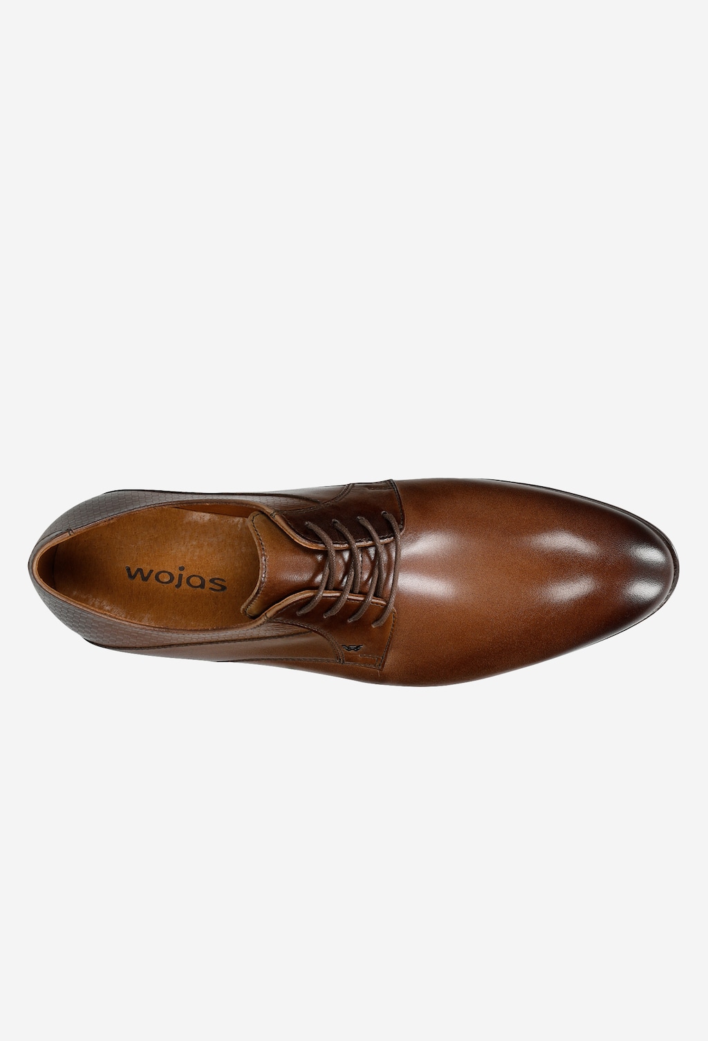 Hnědé pánské kožené boty s detailem na patě 10002-52 Widok 5