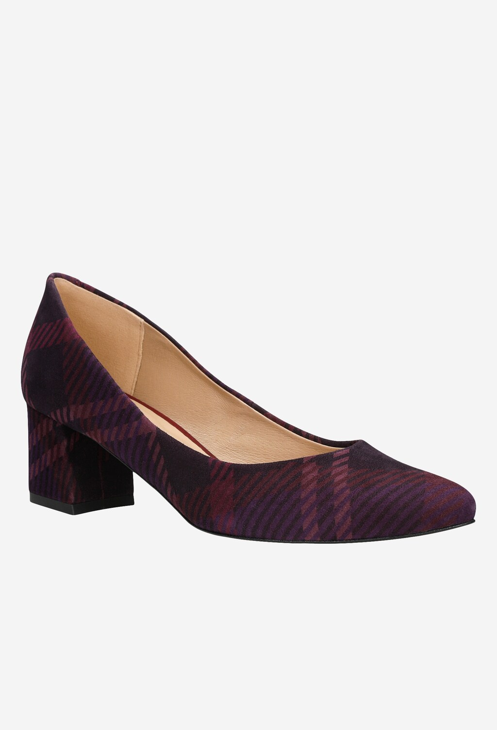 Odtiene burgundskej iba s elegantnými dámskymi lodičkami 35049-65 Widok 2